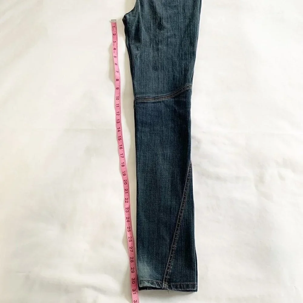 Express Stella Skinny Jeans Dark Wash Zipper Pocket Detail Women Size 2